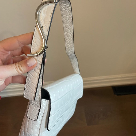 Staud White Croc Tommy Bag - Picture 3 of 8